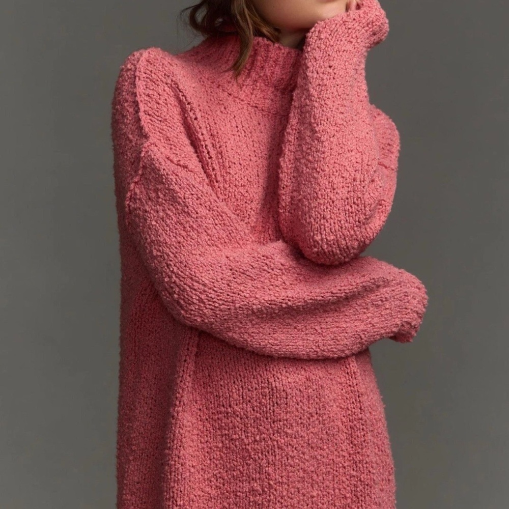 Anthropologie Pink Long Sleeve Dress